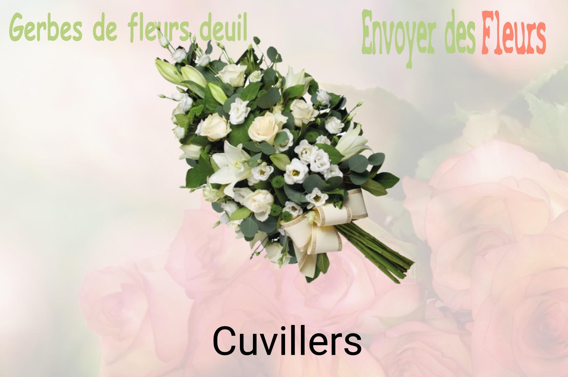 Gerbe de fleurs de deuil livrée à Cuvillers